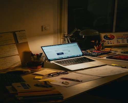 A professional educational desk ready to mail learning resources